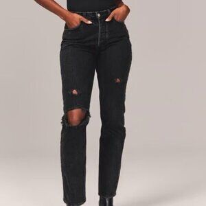 Abercrombie & Fitch Women's Curve Love The Dad High Rise - Size 14/32